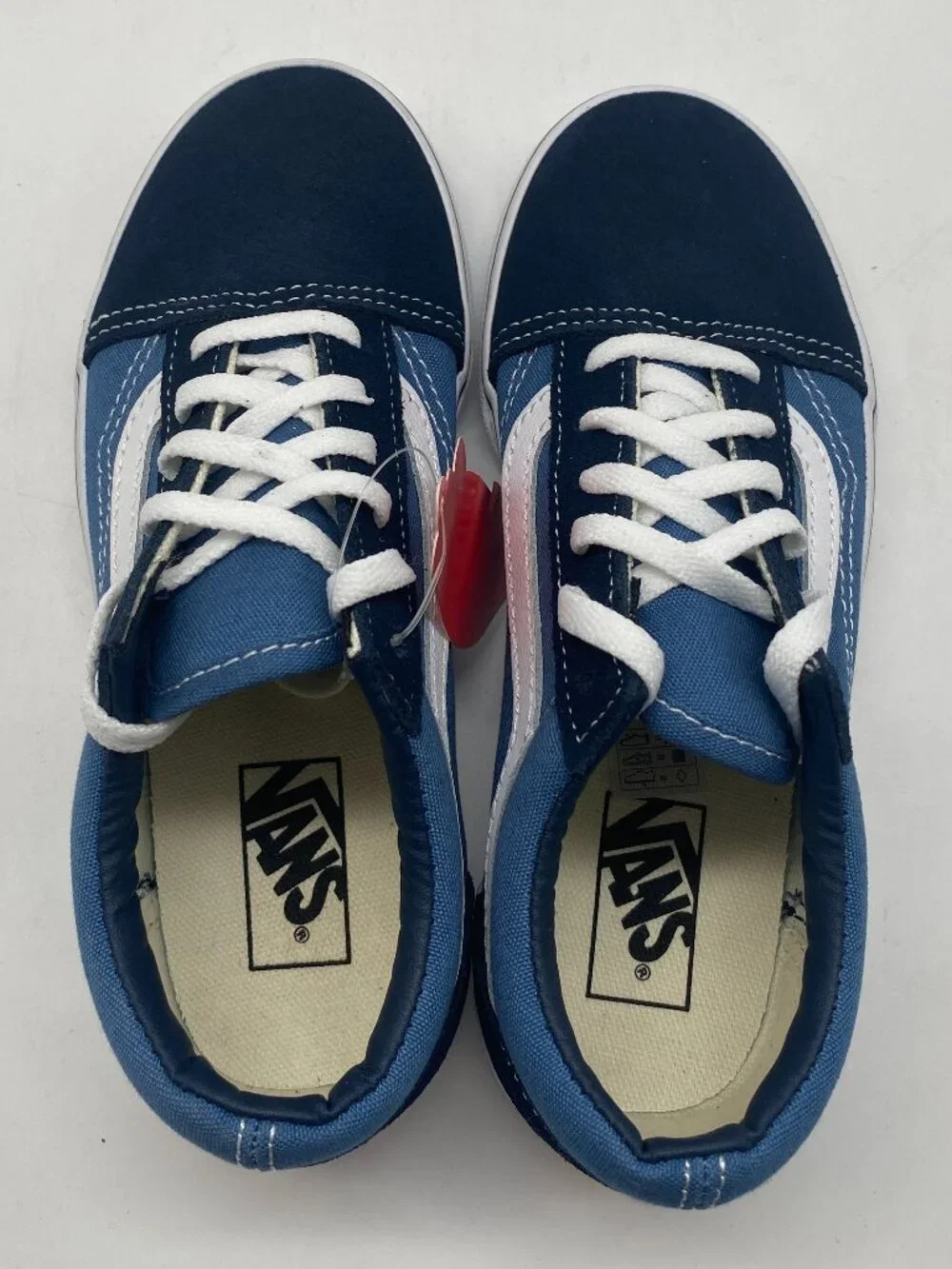 VANS OLD SKOOL NAVY/TRUE WHITE US YOUTH SIZE 1.5